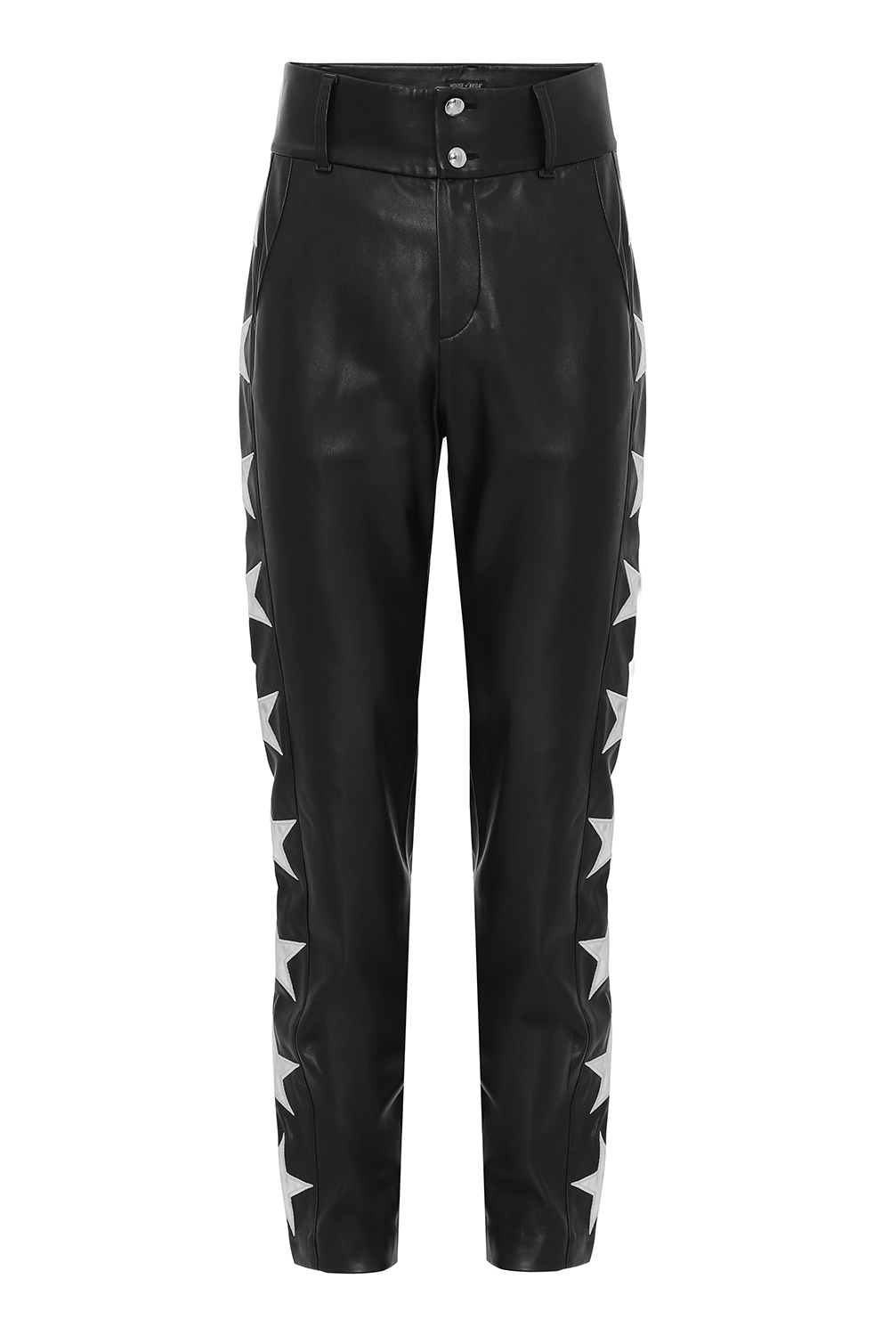 leather pants grey