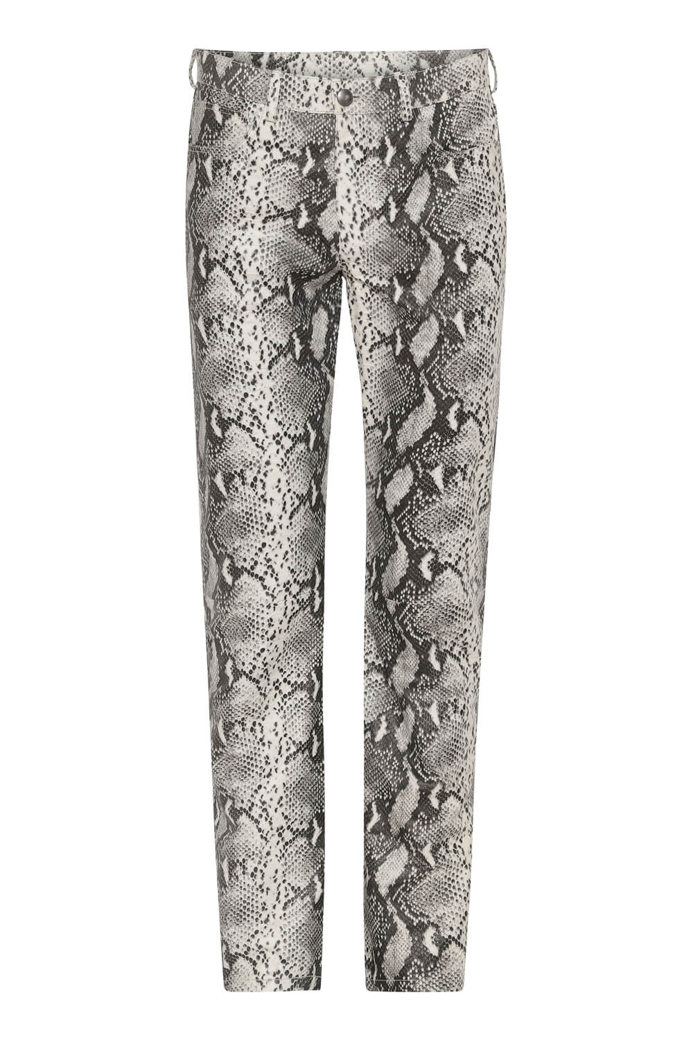 Men Gray Exotic Snake Textured Leather Pants Exotic Animal 
